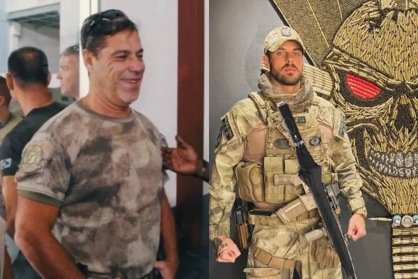 Imagem colorida de montagem com investigadores do GER. Metrópoles
