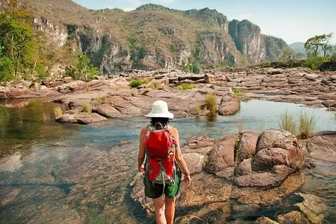 Turista na Chapada dos Veadeiros, Goiás