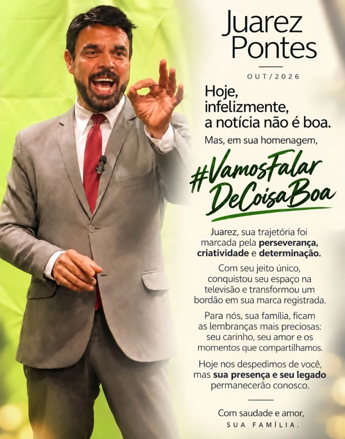 Juarez Pontes foi homenageado pelo filho, Rudson Matos Juarez Pontes foi homenageado pelo filho, Rudson Matos
