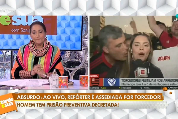 Sonia Abrão defende prisão de homem que assediou a repórter Jéssica Dias, da ESPN