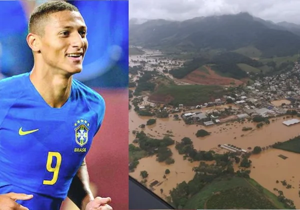 Pombo solidário: Richarlison ajuda vítimas da chuva no ES