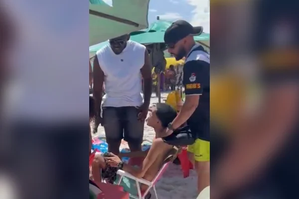 Veja momento em que chefe do CV é preso enquanto curtia praia no RJ
