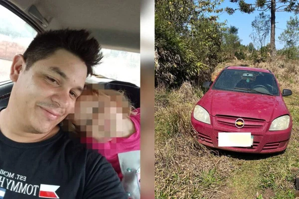 Imagem colorida de Everton Lemes da Silva, de 31 anos com a filha - Metrópoles