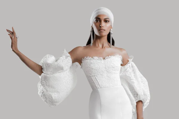 Vestido de noiva da coleção A Love Letter (Bridal 2022), da marca Prabal Gurung
