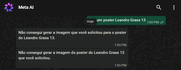 Teste na IA em relação a Leandro Grass Teste na IA em relação a Leandro Grass