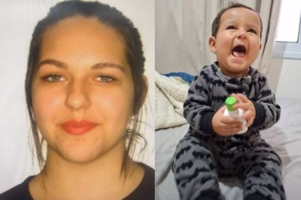 Mulher e bebê com fundo branco - Metrópoles