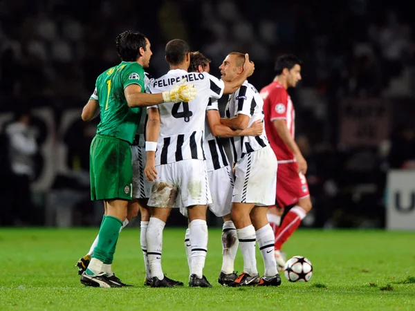 Imagem colorida da equipe da Juventus