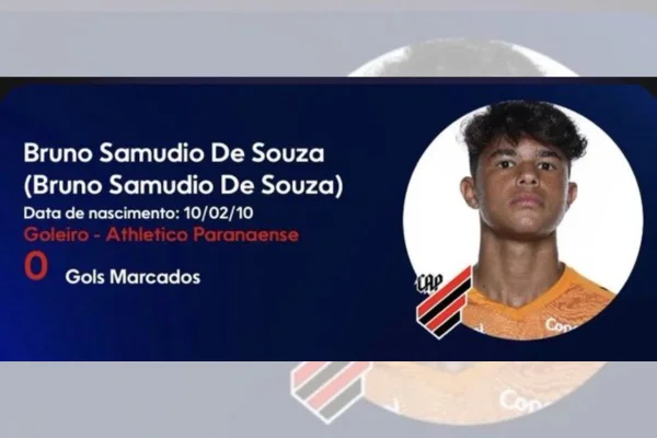 Filho do ex-goleiro Bruno joga nas categorias de base do Athletico-PR