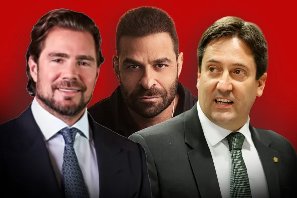 Daniel Vorcaro (à esquerda), Fabiano Zettel (no centro) e Paulo Sergio Neves de Souza (à direita)