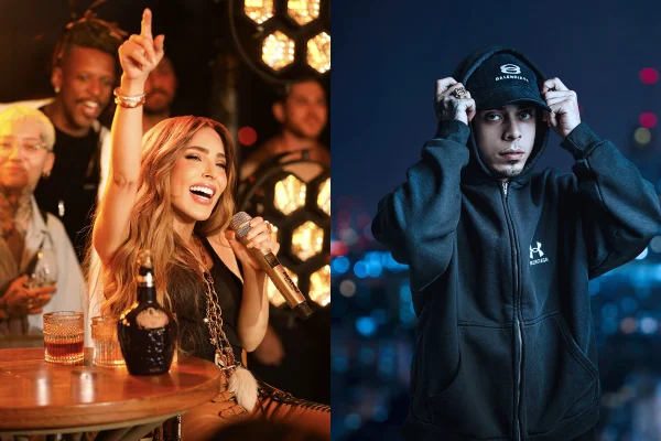 Montagem com as fotos de Manu Bahtidão e MC Tuto lado a lado - Metrópoles