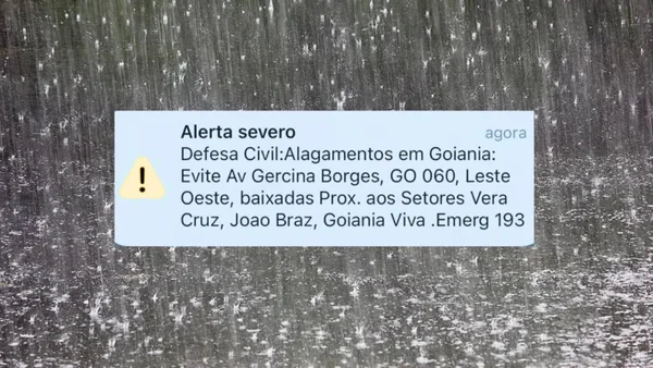 imagem colorida alerta defesa civil chuvas goiania