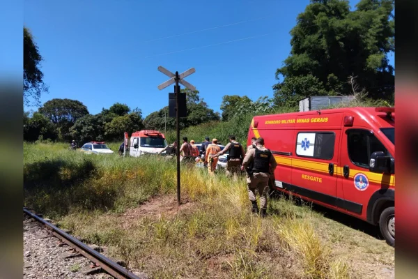 CBMMG socorreram vítima de atropelamento por trem