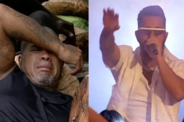 montagem com fotos coloridas de Rodriguinho e DJ Dennis