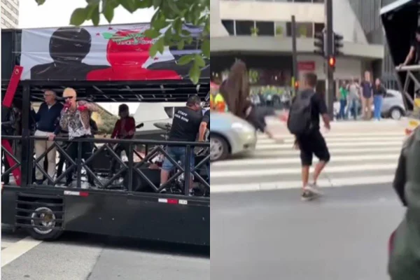 Vídeo: homem é atropelado durante show do Supla na Avenida Paulista