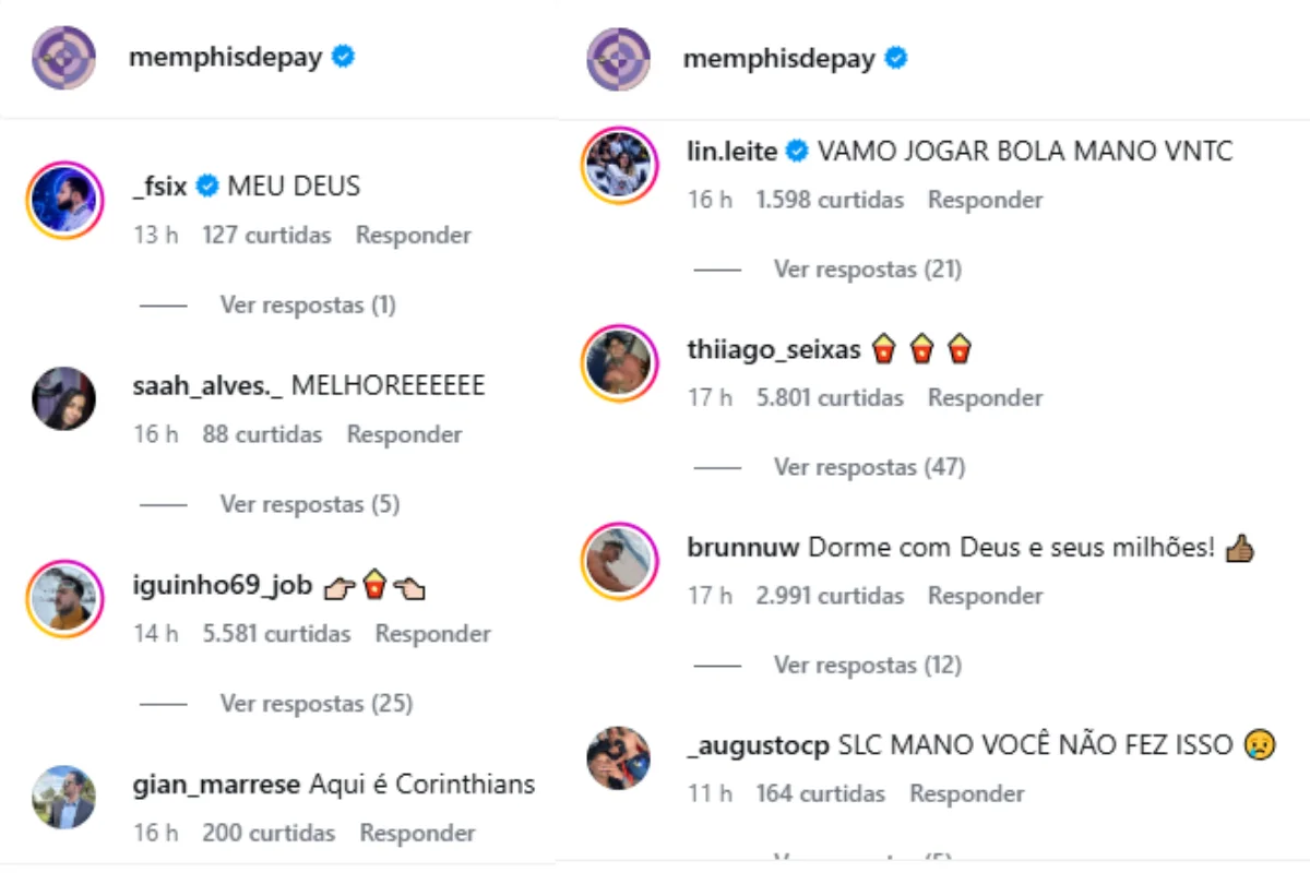 Instagram de Memphis Depay Instagram de Memphis Depay