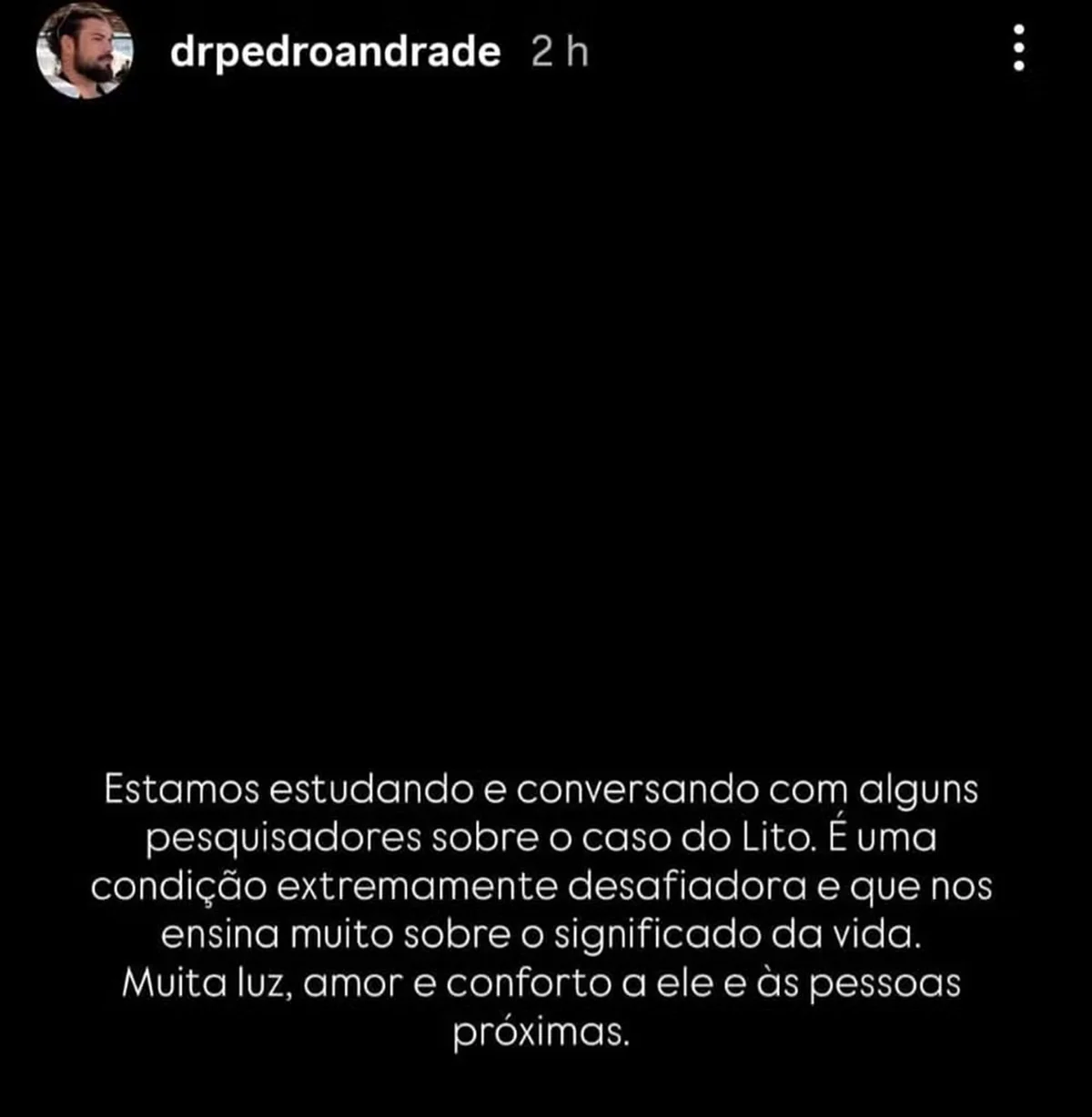 Médico, Pedro Andrade, namorado de Sandy, revela estar estudando a doença de Lito Sousa Médico, Pedro Andrade, namorado de Sandy, revela estar estudando a doença de Lito Sousa