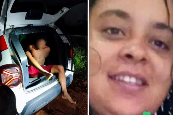 Montagem com fotos coloridas de suspeito preso e race Daiane dos Santos, de 33 anos - Metrópoles