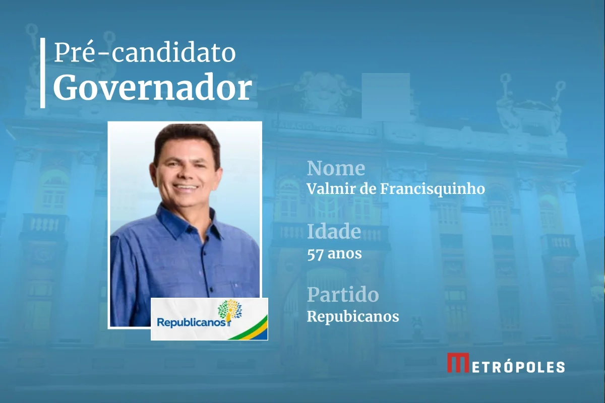 Pré-candidatos ao governo - Valmir de Francisquinho (Republicanos)