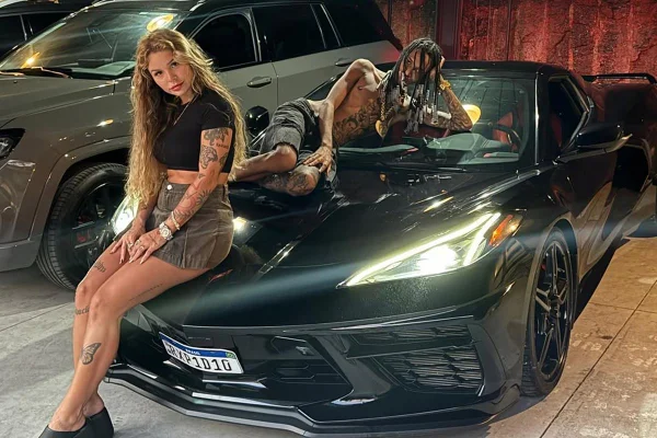Foto colorida de Fernanda Valença e Oruam - Metrópoles
