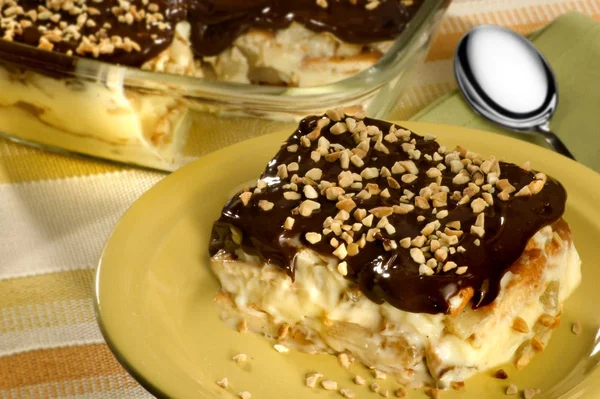 pavê de pera com chocolate