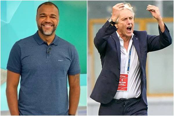 Denílson ironiza Jorge Jesus após comentários sobre “jogar sem a bola”
