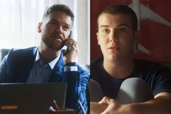 Montagem colorida de Theo (à esquerda) e Rafa (à direita), personagens da novela Vai na Fé - Metrópoles