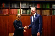 Minister Marina Silva and California Governor Gavin Newsom Minister Marina Silva and California Governor Gavin Newsom