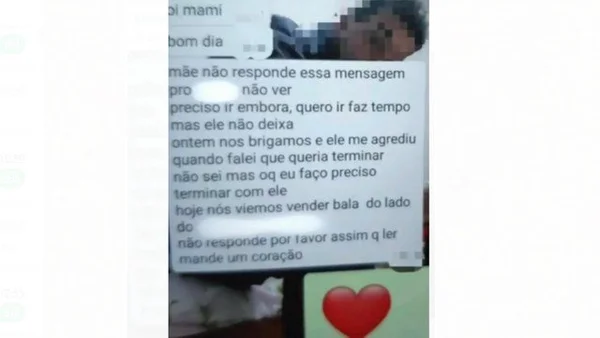 Print do pedido de socorro - Reprodução: Polícia Civil do Paraná