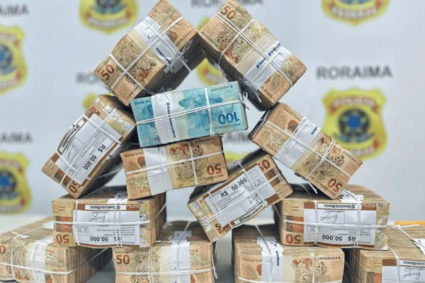 Dinheiro apreendido pela PF em Roraima