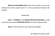 Prefeito exonerou então secretário-adjunto de Segurança Urbana
