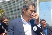 O ministro Fernando Haddad dá entrevista na Alesp, durante velório do ex-deputado Paulo Frateschi O ministro Fernando Haddad dá entrevista na Alesp, durante velório do ex-deputado Paulo Frateschi