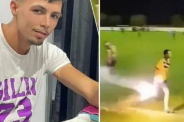 Lado a lado estão duas imagens coloridas que mostram o jogador Fabio Schiafino | Metrópoles