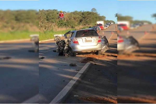 Homem de 38 anos morre após acidente entre carro e caminhão no DF