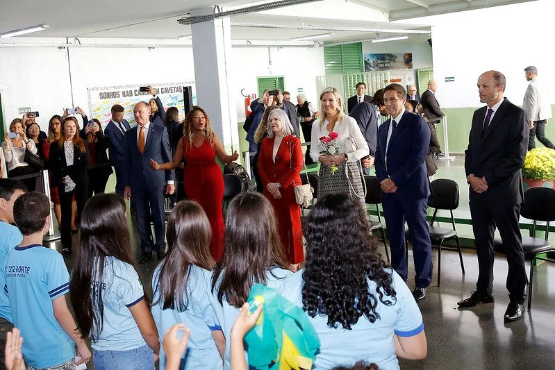 Rainha dos Países Baixos, Máxima Zorreguieta, visitou a Escola Classe 312 Norte Rainha dos Países Baixos, Máxima Zorreguieta, visitou a Escola Classe 312 Norte