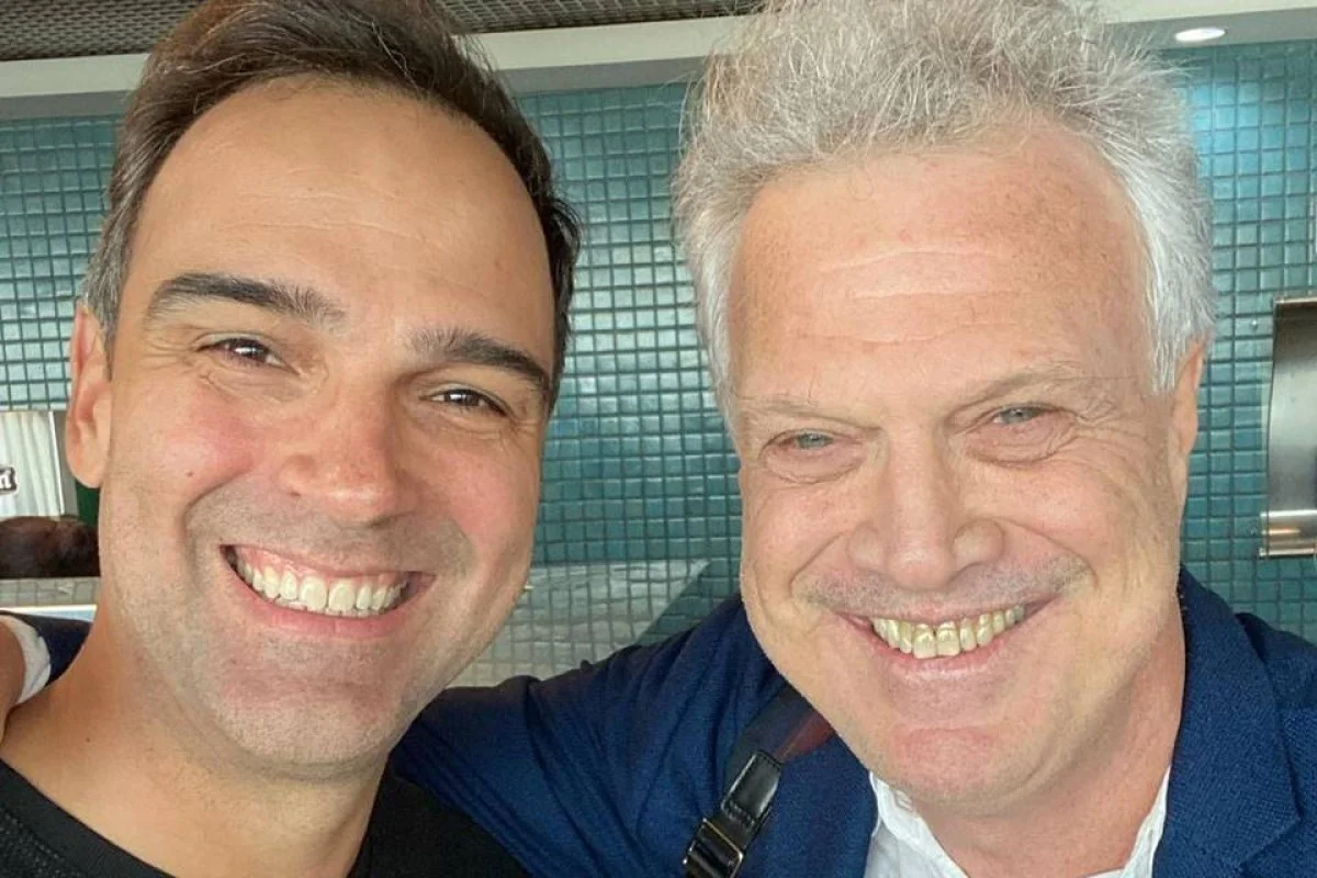 Tadeu Schmidt e Pedro Bial Tadeu Schmidt e Pedro Bial