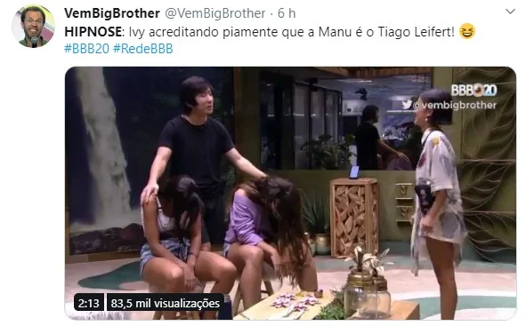 BBB20: Pyong hipnotiza brothers e gera polêmica na web - imagem 4 BBB20: Pyong hipnotiza brothers e gera polêmica na web - imagem 4