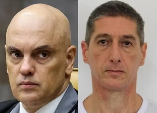 Montagem com fotos coloridas de Alexandre de Moraes e Ronnie Lessa - Metrópoles