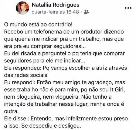 Ex-Malhação afirma que perdeu trabalho por ter poucos seguidores - destaque galeria