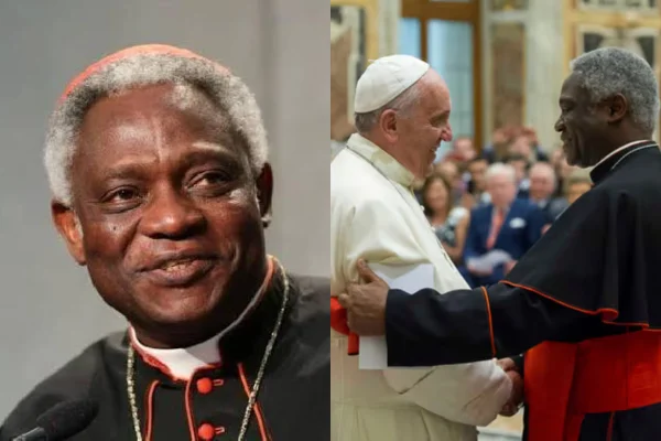 Imagem colorida de papa Francisco e o cotado como novo papa, Peter Turkson - Metrópoles