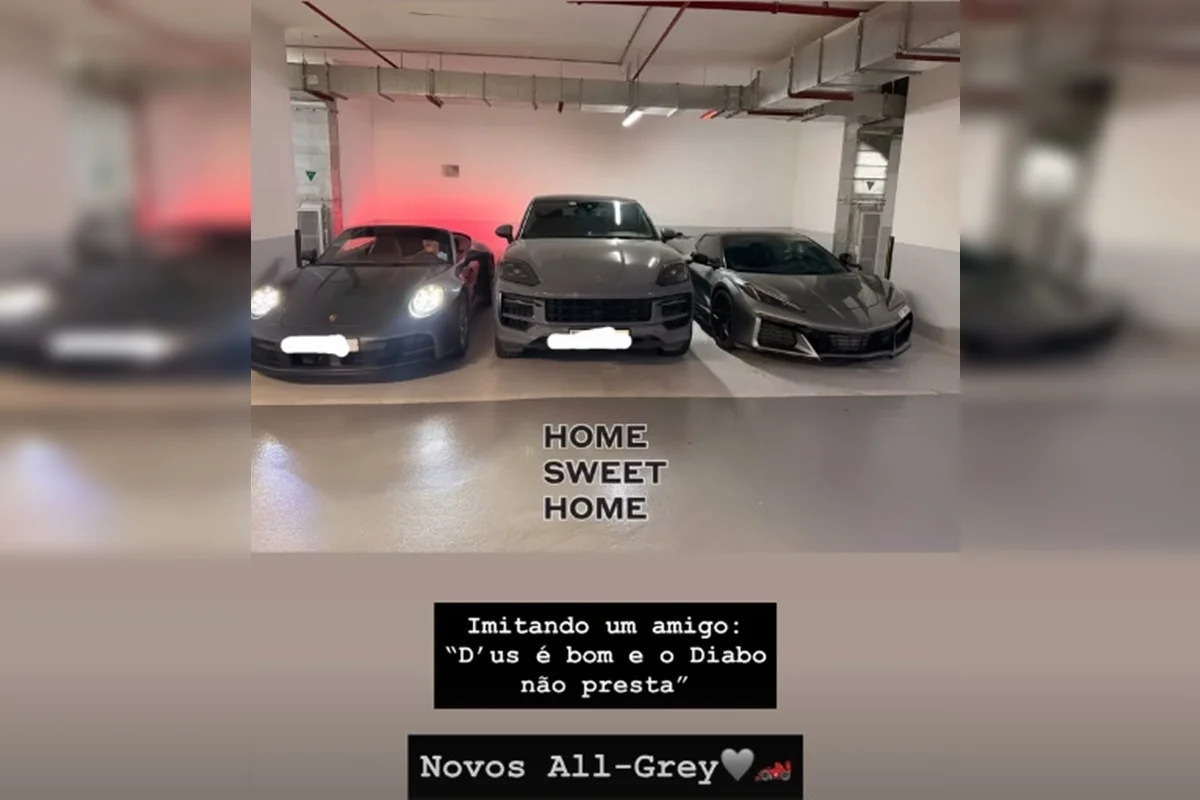 Douglas compartilhou três carrões usados por ele, em Dubai Douglas compartilhou três carrões usados por ele, em Dubai