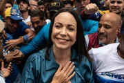Líder da oposição Maria Corina Machado, na Venezuela Líder da oposição Maria Corina Machado, na Venezuela