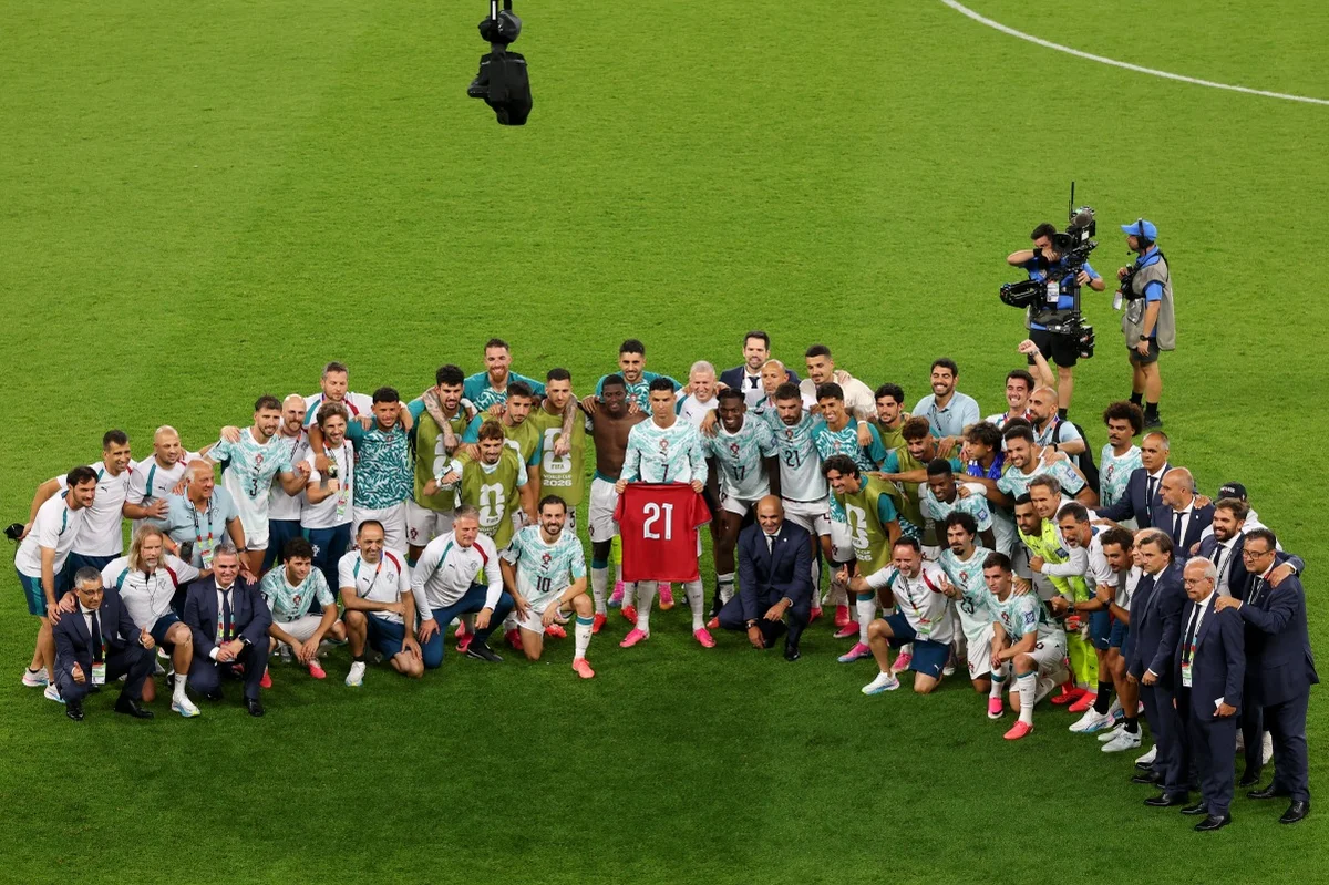 Após classificação, jogadores de Portugal homenageiam Diogo Jota - imagem 1 Após classificação, jogadores de Portugal homenageiam Diogo Jota - imagem 1