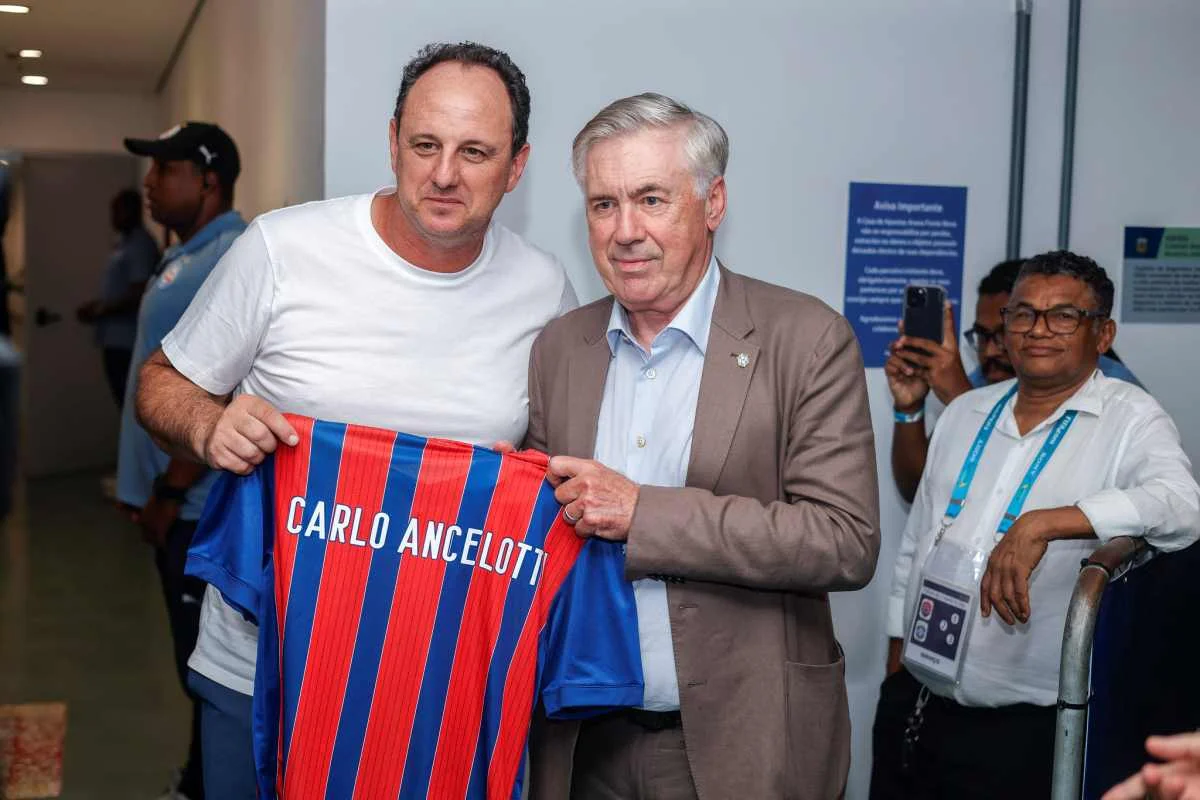 Rogério Ceni e Carlo Ancelotti Rogério Ceni e Carlo Ancelotti