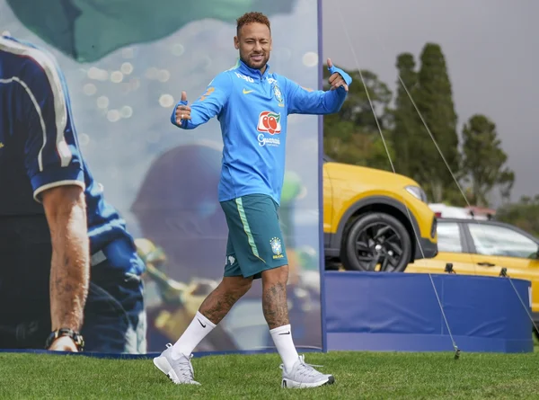 Neymar pela Seleção Brasileira na Granja Comary