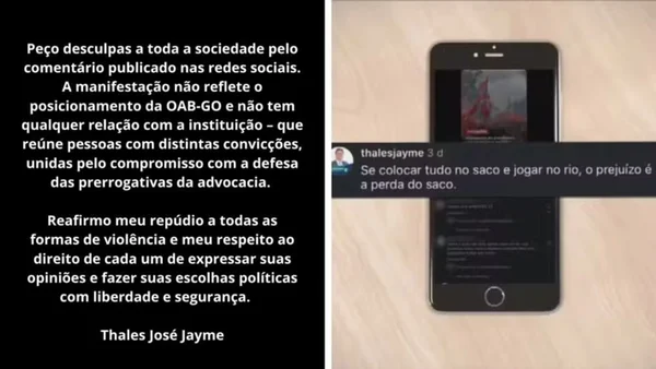 imagem colorida vice-presidente oab pede desculpas apos comentario politico