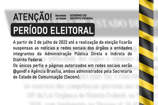 Sites GDF período eleitoral