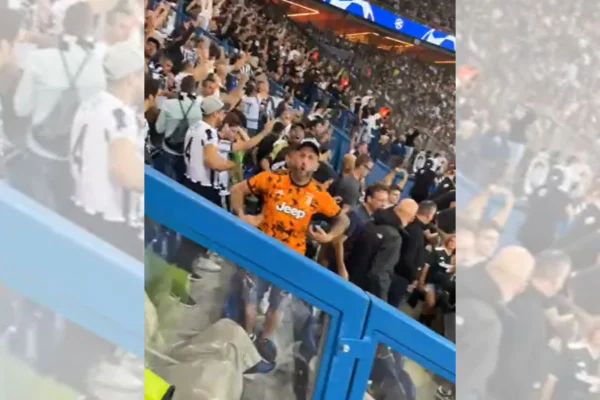 Torcedor da Juventus faz gesto racista