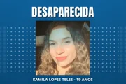 Para ajudar nas buscas, a família divulgou as principais características físicas de Kamila Para ajudar nas buscas, a família divulgou as principais características físicas de Kamila