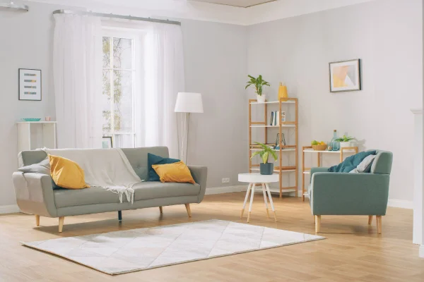 Foto colorida de uma sala de estar - Metrópoles