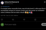 Até mesmo a Defesa Civil se pronunciou